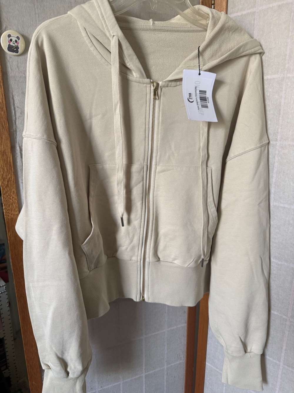 Zyia Active Ivory Intention Hoodie Sz M 4034M